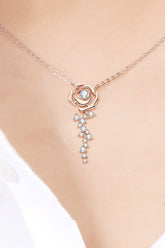 925 Sterling Silver 18K Rose Gold - Plated Pendant Necklace - Eva Essentials