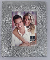 Silver Textured Picture Frame with Black Velvet backing