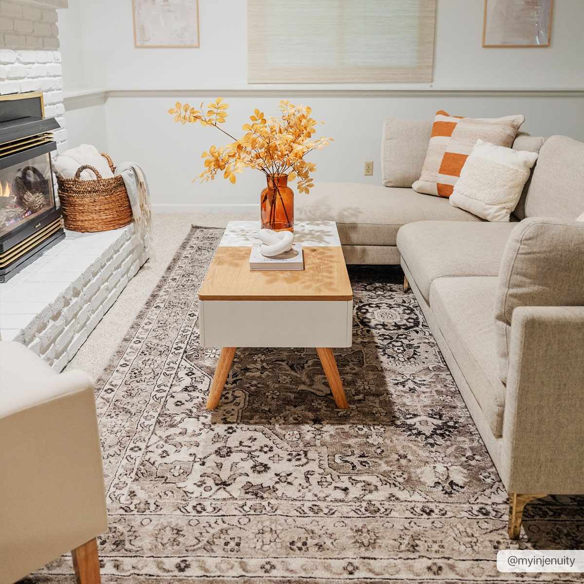 Albie Beige Area Rug - Eva Essentials