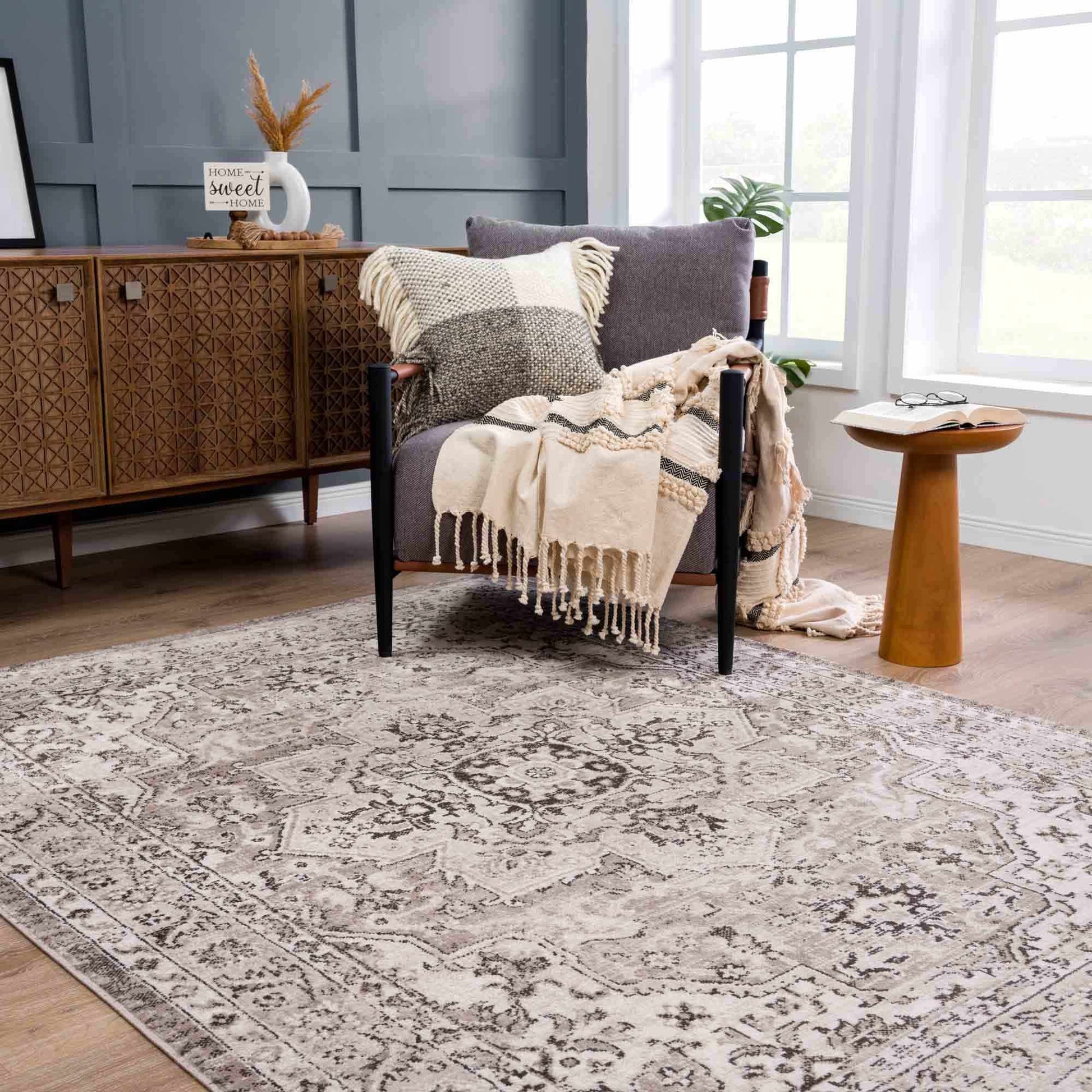 Albie Beige Area Rug - Eva Essentials