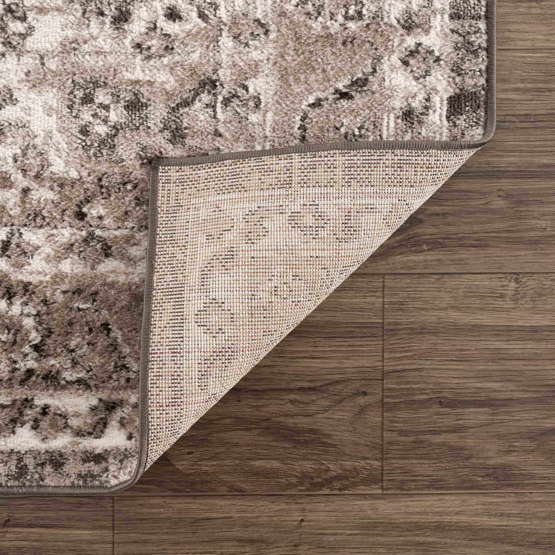 Albie Charcoal & Beige Area Rug - Eva Essentials