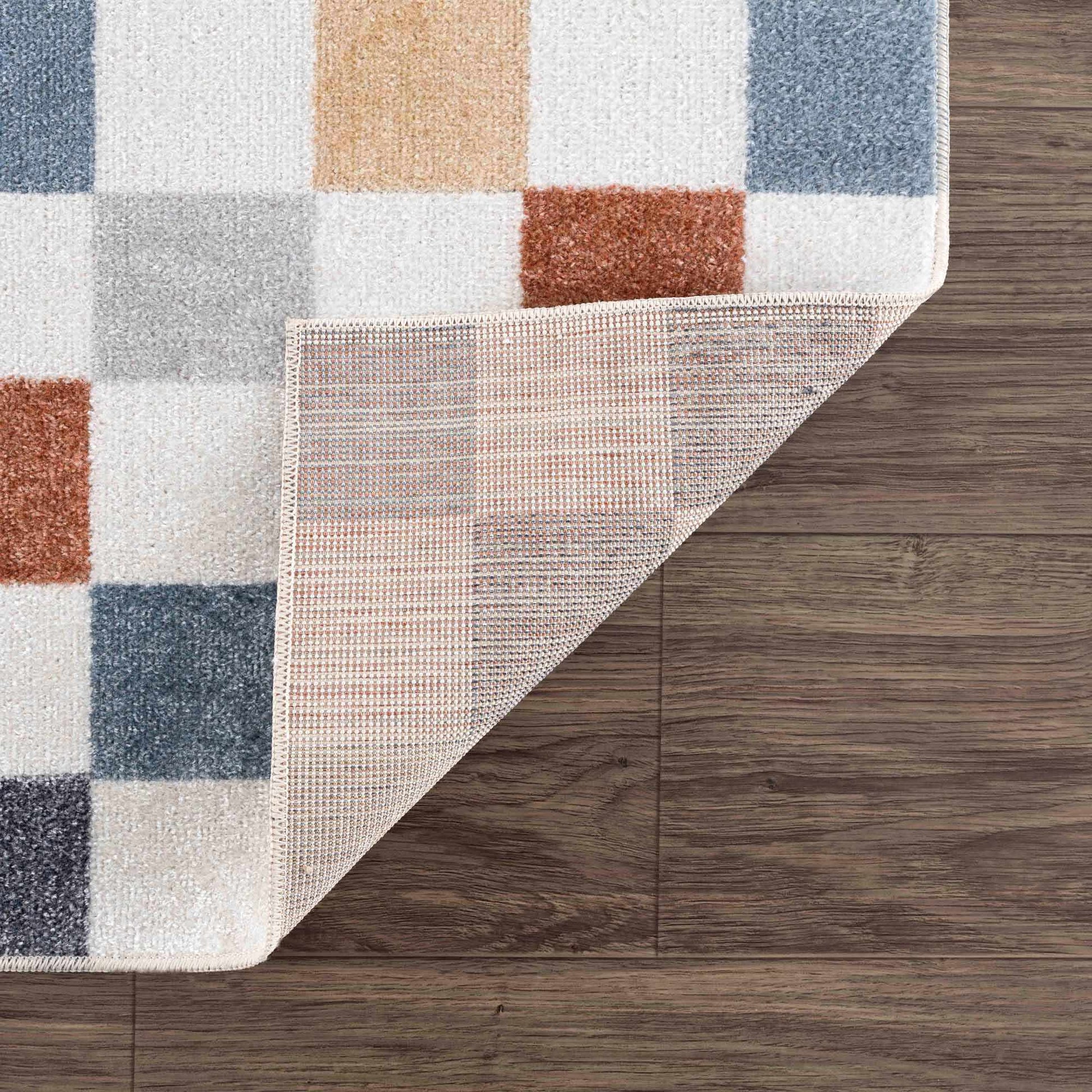 Alie Colorful Checkered Washable Rug - Eva Essentials