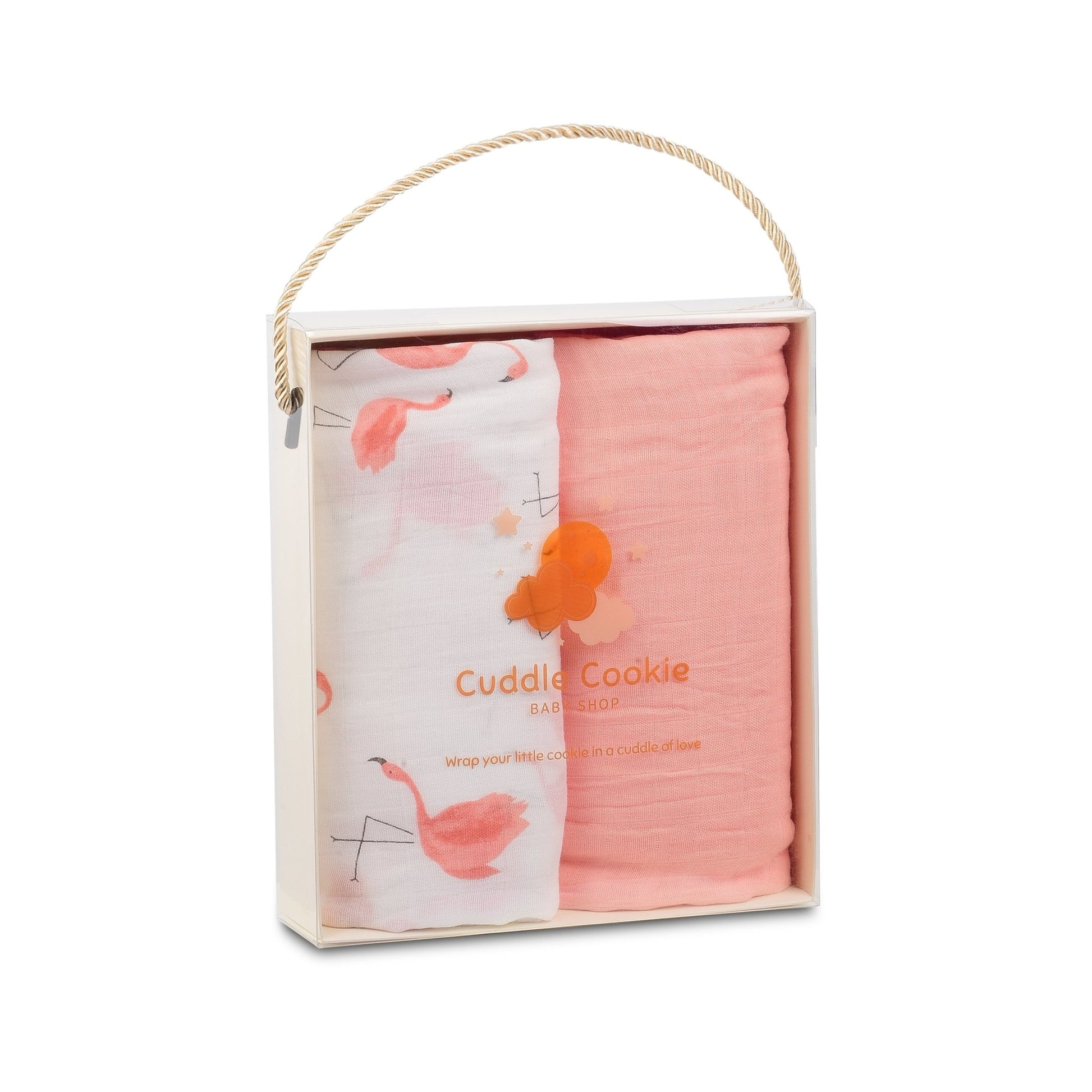 Bamboo & Cotton Snuggle Wrap Bright Pink Swaddle Blanket Set - Eva Essentials