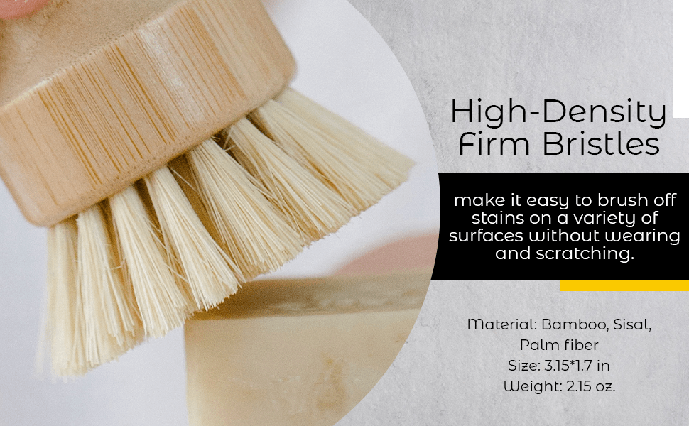 Bamboo Sisal Fiber Dish Brush - Eva Essentials