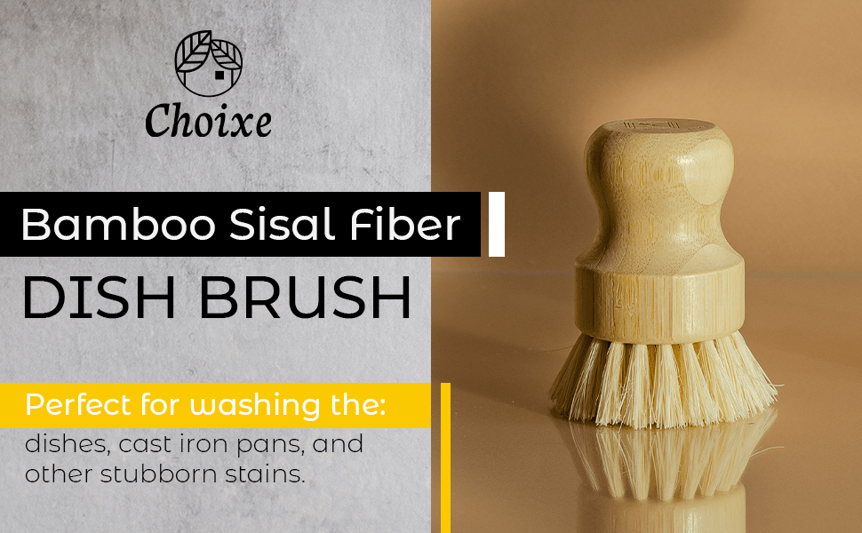 Bamboo Sisal Fiber Dish Brush - Eva Essentials