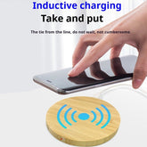 Bamboo Vertical Wireless Phone Charger - Eva Essentials