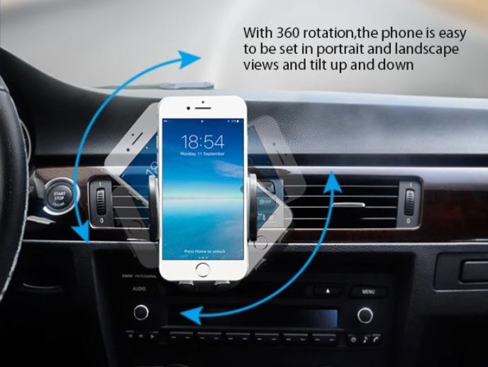 Car Air Vent Mount Cell Phone Mount Holder Adjustable Cradle - Eva Essentials