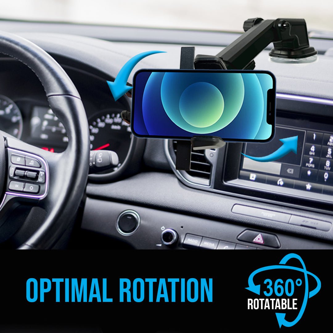 Car Phone Mount Holder One Touch Adjustable Long Neck - Eva Essentials