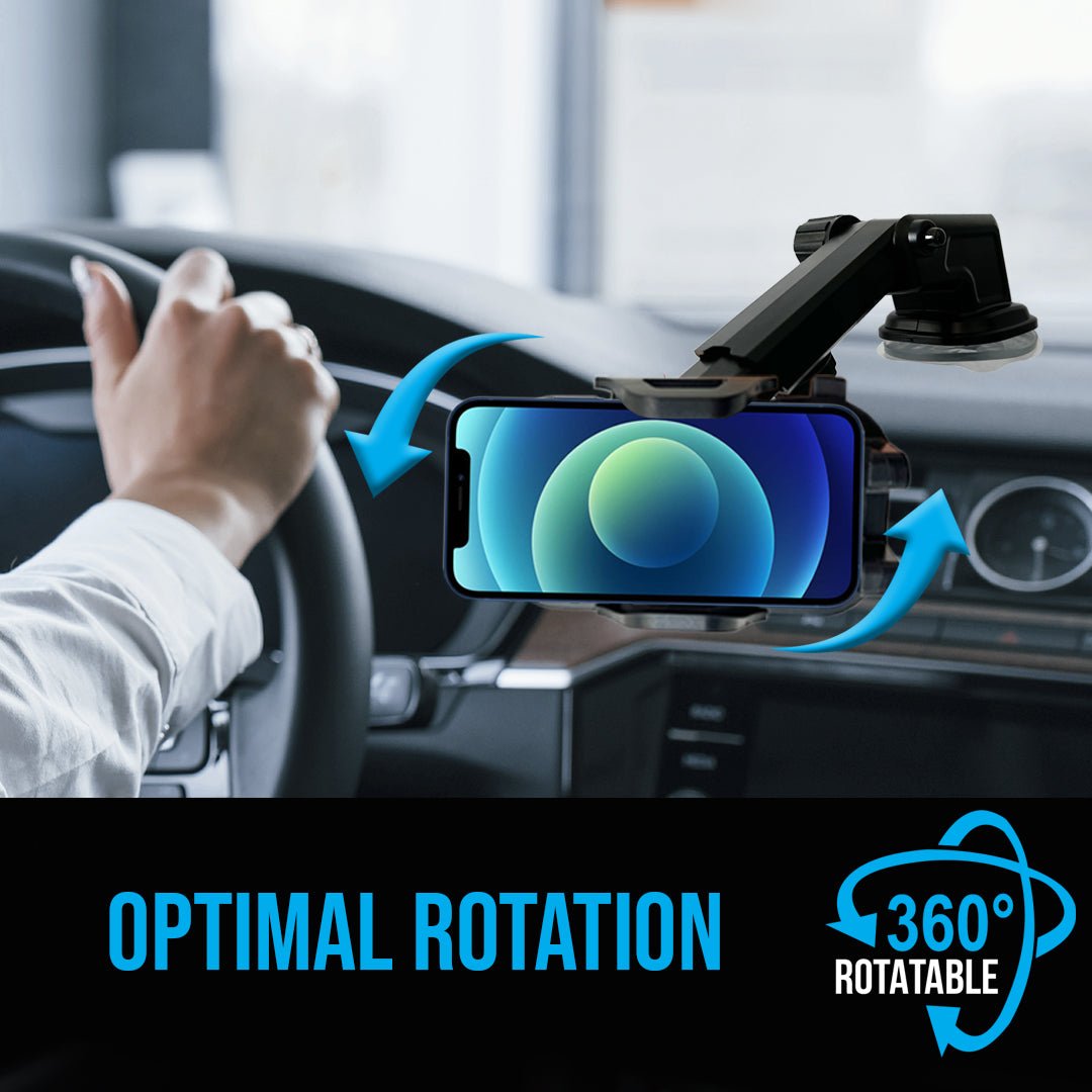 Car Phone Mount Holder with Adaptable Cradle Adjustable Long Neck - Eva Essentials