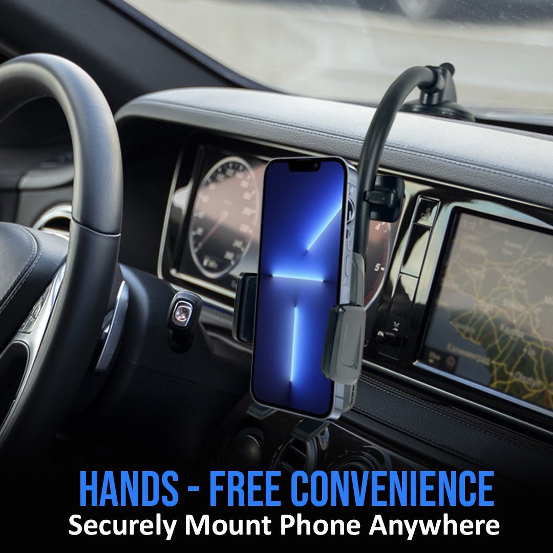 Car Phone Mount Holder with Long Neck Anti Shake Cradle - Eva Essentials