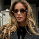 Cat Eye Sunglasses with Gold Metal Frame - Eva Essentials
