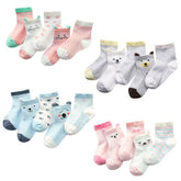 Children's Socks Pack of 5 Colors Cotton Socks - Eva Essentials