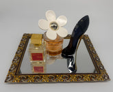 Classic Pewter Vanity Mirror with Crystals 11.5 x 12.5 - Eva Essentials