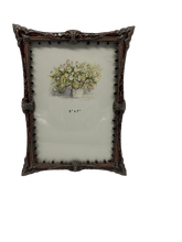 Classic Wine Bronze Pewter Pictured frame with Topaz Crystals 5 x 7 - Eva Essentials
