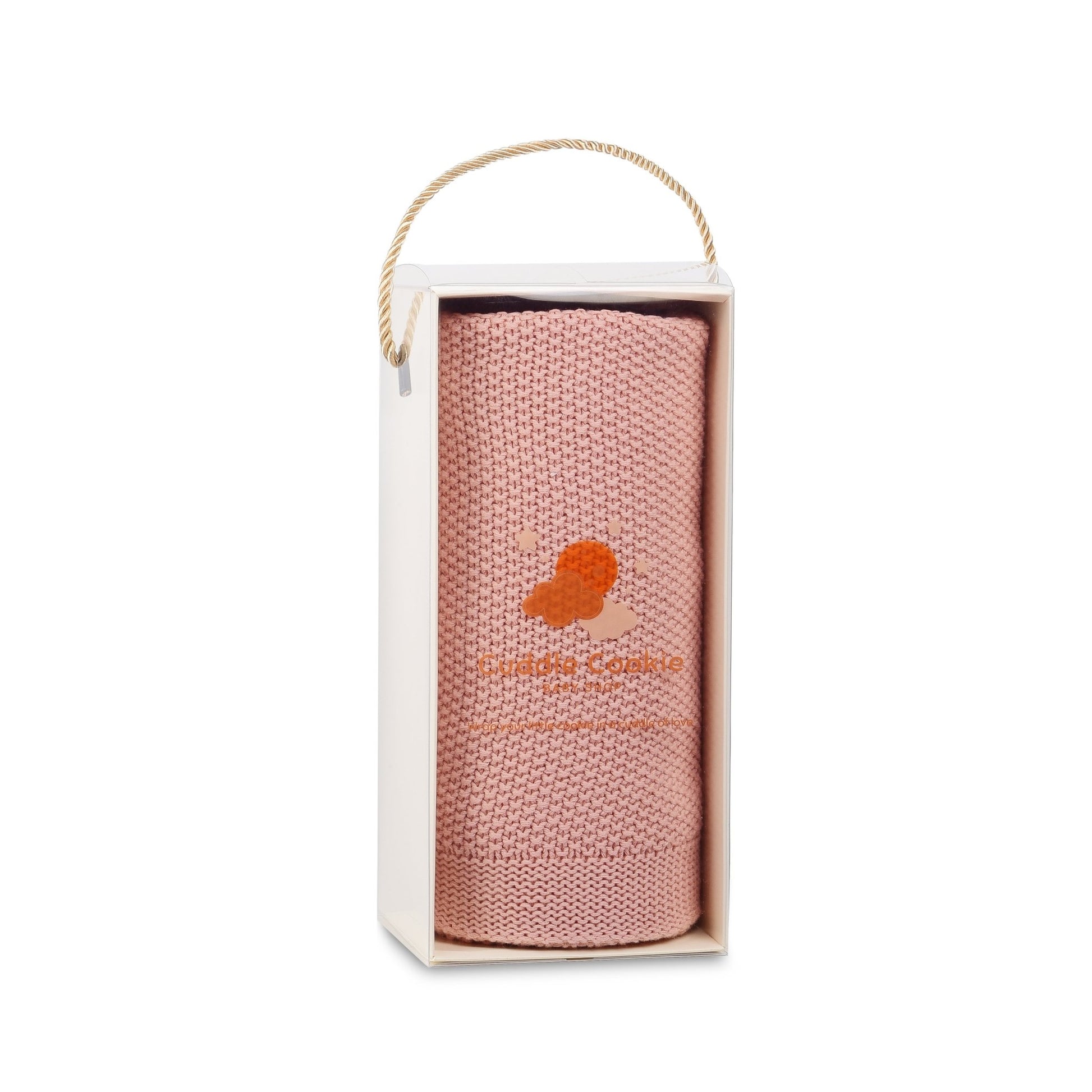Cotton Deluxe Soft Pink Knit Blanket - Eva Essentials
