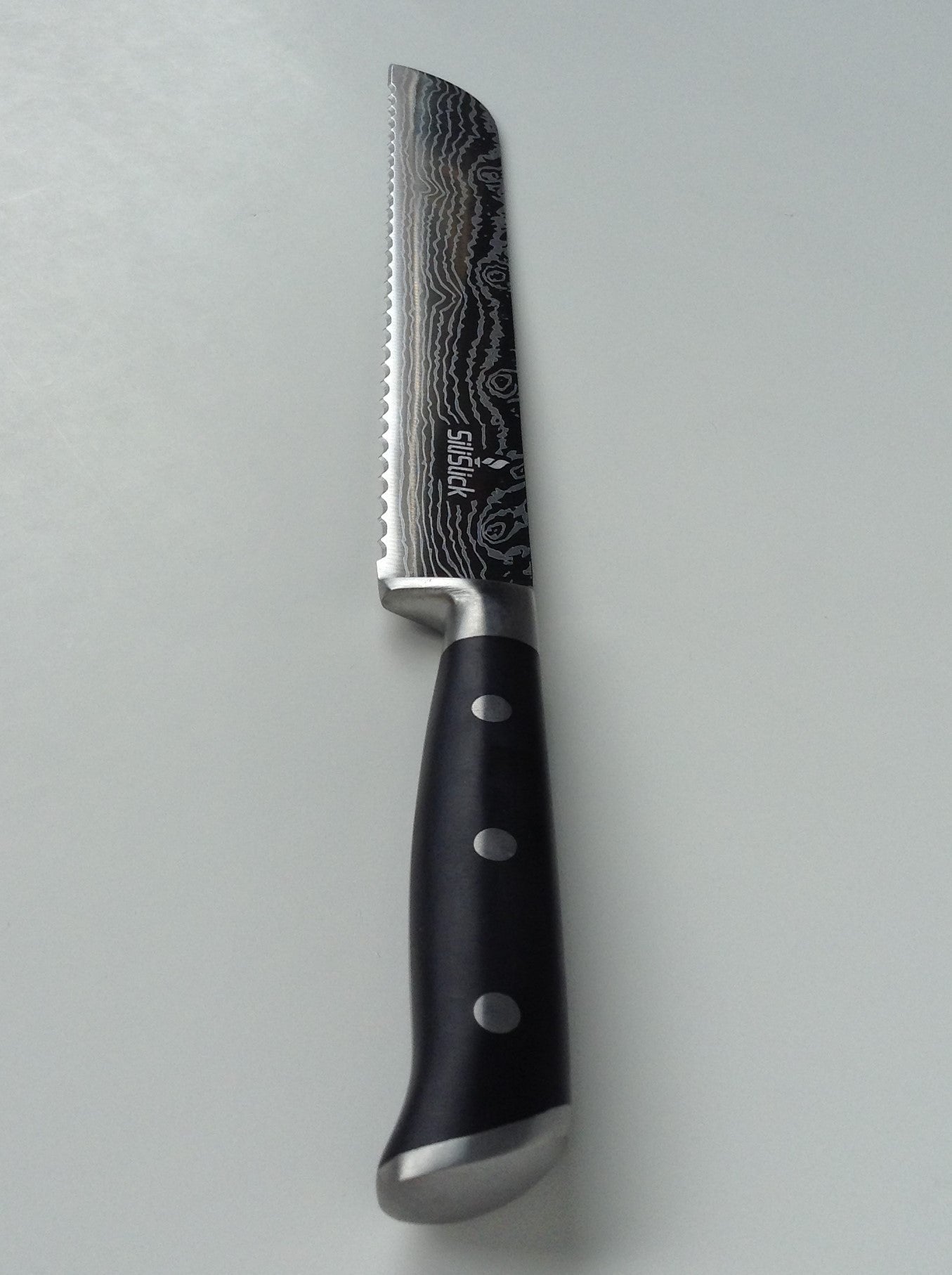 Damascus Laser Etched Full Tang 5 Piece Knife Set - Eva Essentials