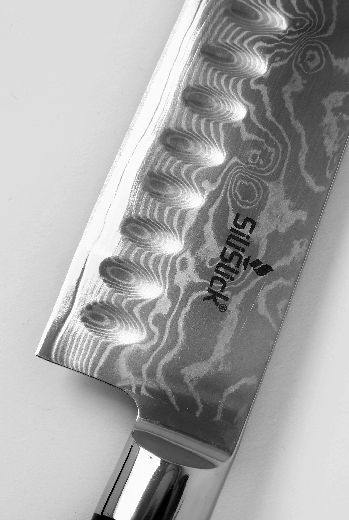 Damascus Stainless Steel Knife - Santoku Wave Design - Eva Essentials