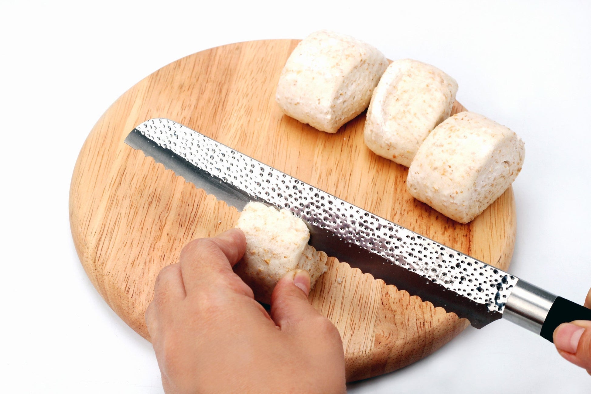 Embossed Hammered Blades 3 Piece Knife Set - Eva Essentials