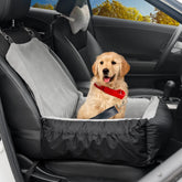 IFurffy Dog Car Seat, Pet Car Seat With Storage Pockets And Clip - On Safety Leash, Washable Coral Fleece Dog Booster Seat For Small Medium Dogs, Small Dog Car Seat For Travel Dog Car Bed ,Grey - Eva Essentials