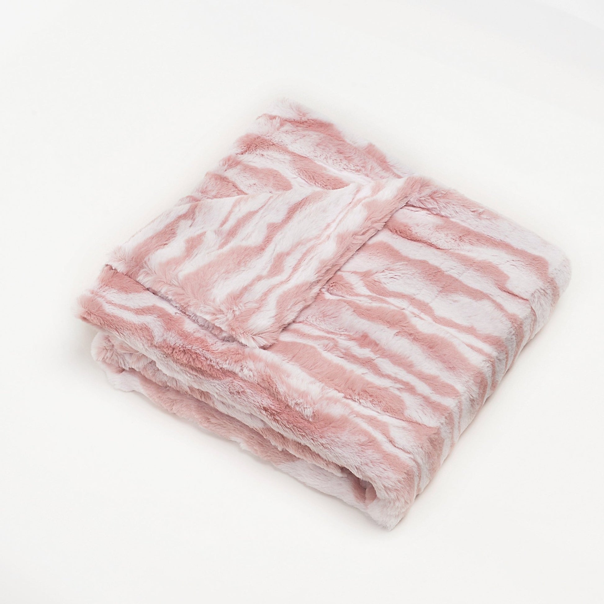 Luxury Pink Wave Fur Blanket - Eva Essentials