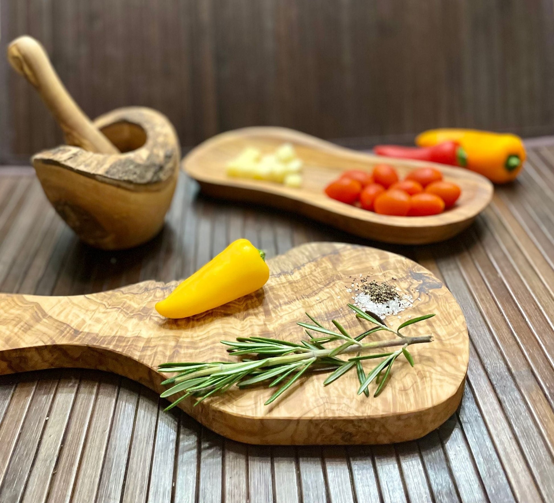 Mediterranean Olive Wood Ultimate Kitchen Collection - Eva Essentials
