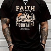 Men's FAITH CAN MOVE MOUNDAINS Cotton T-shirt - Eva Essentials