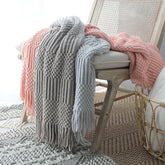 Nordic Knitted Blanket Woolen Blanket Blanket Bubble Blanket Sofa Blanket - Eva Essentials