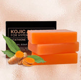 Organic Turmeric Soap Bar For Face, Kojic Acid Soap For Hyperpigmentation, Premium Japanese Formulated Kojic Soap Enriched With Vitamin C, Retinol, Collagen - Eva Essentials
