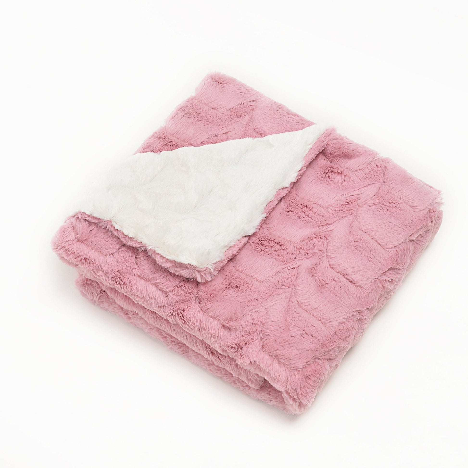 Super Cozy Pink Zig - Zag Fur Blanket - Eva Essentials