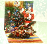 Treasures 3D Pop - Up Greeting Card Trimming Santa - Eva Essentials