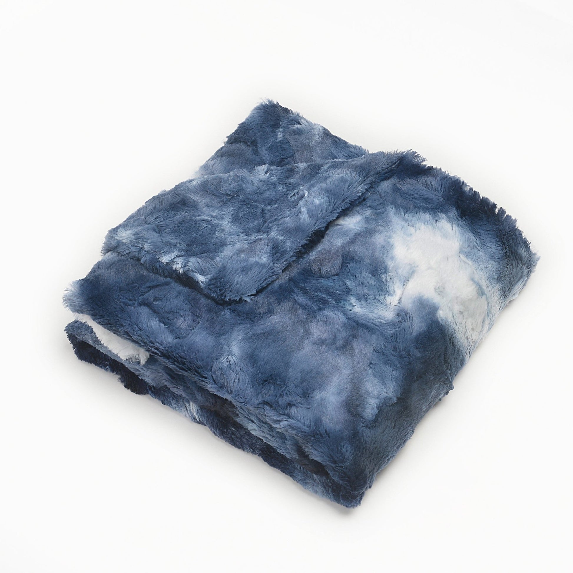 Ultra - Plush Blue Tie Dye Fur Blanket - Eva Essentials