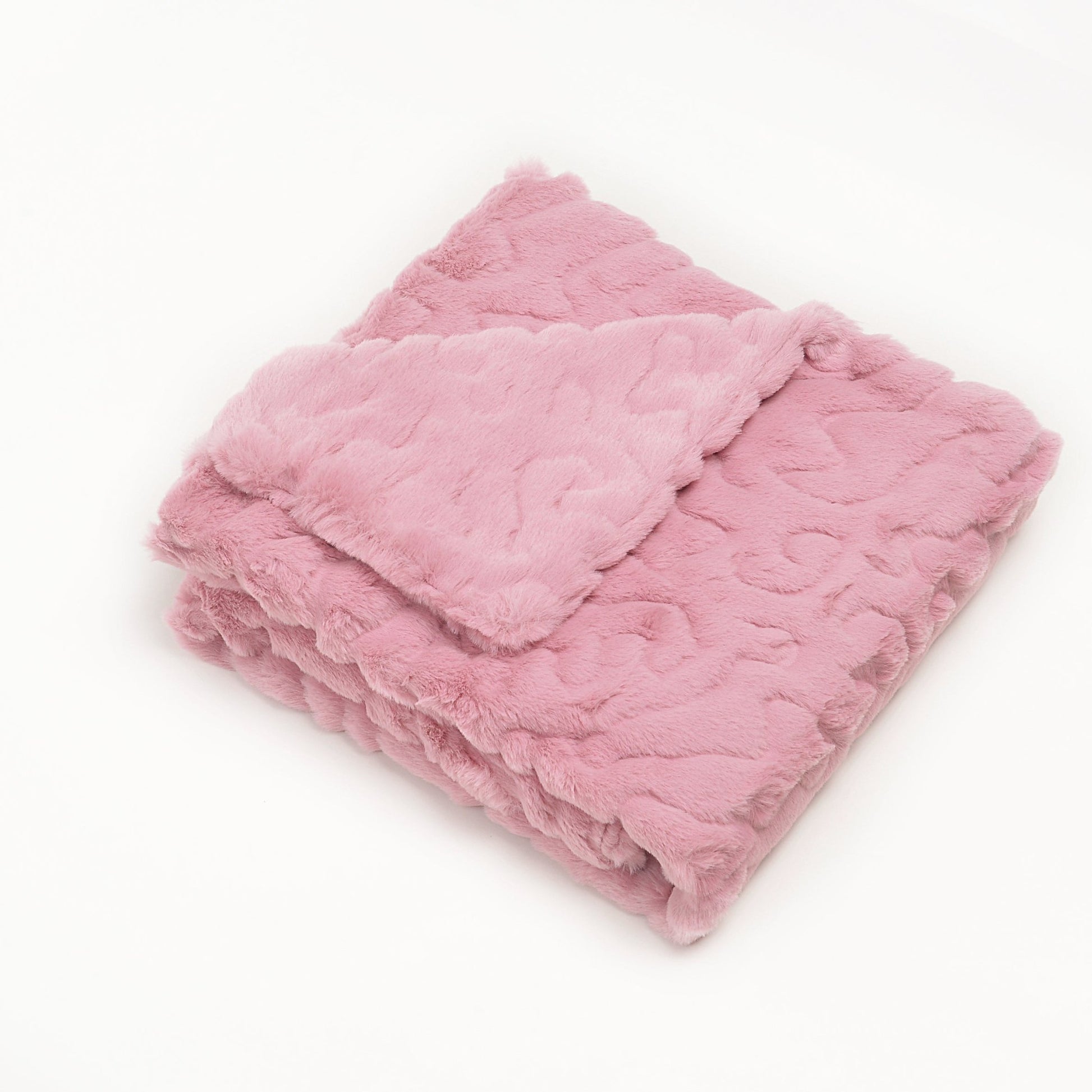 Ultra - Soft Solid Pink Fur Blanket - Eva Essentials