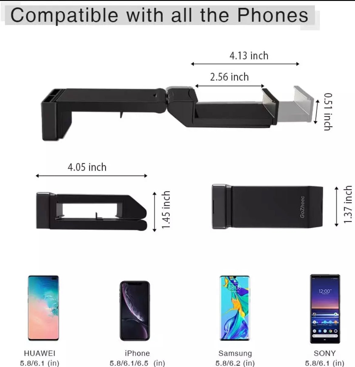 Universal Car or Airplane Seat Phone Stand Multi - Directional Dual - Eva Essentials