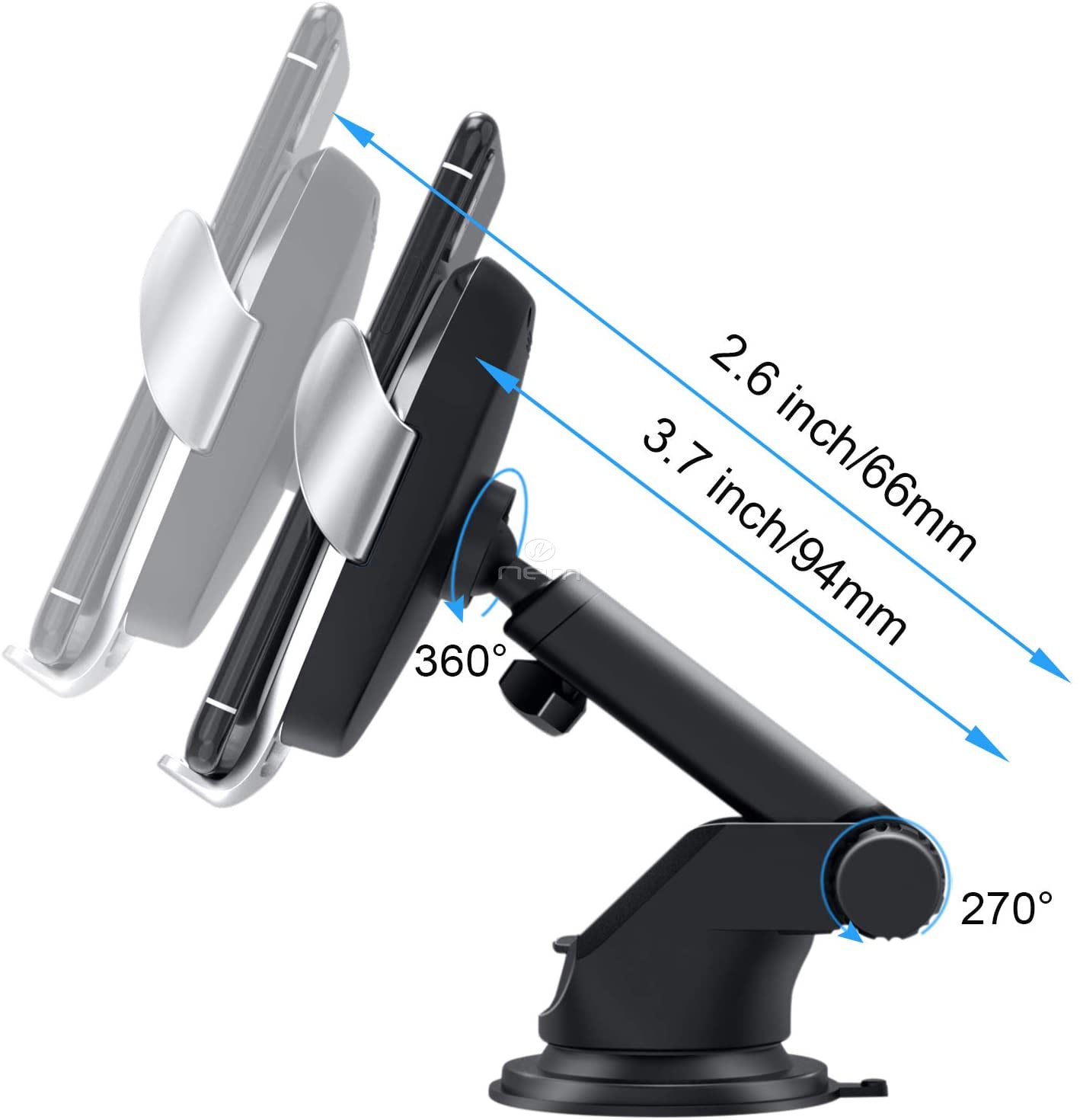 Universal Wireless Car Phone Charger Mount Holder Automatic Clamping - Eva Essentials