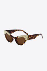 UV400 Rhinestone Trim Cat - Eye Sunglasses - Eva Essentials