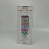Cappuccino Cups Set of 6 Dots & Stripes - Eva Essentials