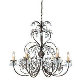 Crystorama 4296 - DR Victoria 6 Light Swarovski Spectra Crystal Candle Chandelier Dark Rust - Eva Essentials
