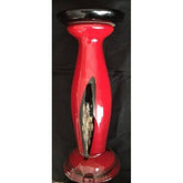 Dale Tiffany Favrille Large Red/Black/Gold Art Glass Candleholder AG500425 - Eva Essentials