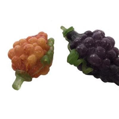 Decorative Glass Purple With Green Twining Leaf Branch Grape Bramch Single - Eva Essentials
