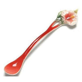 Franz Collection Island Beauty Hibiscus Design Porcelain Spoon FZ00982 - Eva Essentials