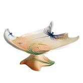 Franz Collection Porcelain Dragonfly Design Sculptured Pedestal Cake Plate FZ00429 - Eva Essentials