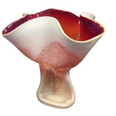 Freedom Ceramic Handkerchief White and Red Vase - Eva Essentials
