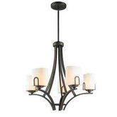 Golden 9363 - 5 GMT Presilla 5 Light Chandelier in Gunmetal Bronze with Opal Glass - Eva Essentials