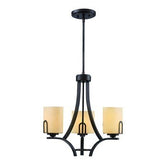 Golden 9363 - M3 GMT176 Presilla 3 Light Mini Chandelier in Gunmetal Bronze with Opal Glass - Eva Essentials