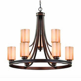 Golden Lighting 1051 - 9SBZ Golden Lighting 1051 - 9 SBZ Hidalgo 9 Light Chandelier, Sovereign Bronze Finish - Eva Essentials