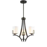 Golden Lighting 9363 - M3 GMT - OP Chandelier - Mini with Opal Glass Shades, Gunmetal Bronze Finish - Eva Essentials