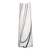 Kosta Boda Barcelona Vase by Anna Ehrner White with Black Lines - Eva Essentials