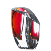 Kosta Boda Mirage Vase Grey Red Small 7040706 - Eva Essentials