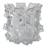 Lazy Susan Thorn Glass Hurricane Vase, Clear - Eva Essentials