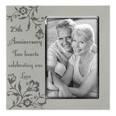 Malden "25th Anniversary Two Hearts Celebrating one Love" Picture Frame, 4 by 6 - Inch - Eva Essentials